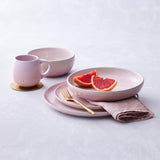 Le Creuset Stoneware Coupe Salad Plate 22cm Shell in Pink - Image 03