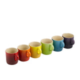 Le Creuset Stoneware Espresso Mug 100ml Set of 6 Rainbow - Image 01