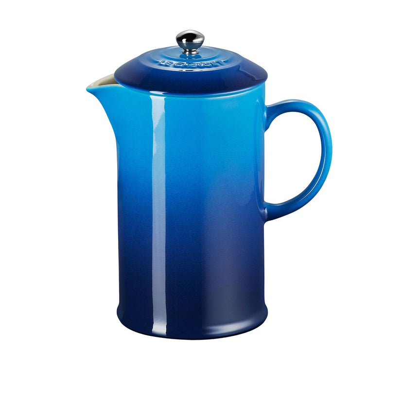 Le Creuset Stoneware French Coffee Press Azure in Blue - Image 01