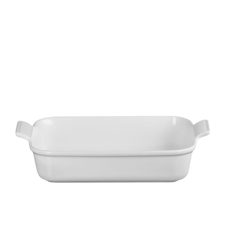 Le Creuset Stoneware Heritage Rectangular Dish 32cm 4 Litre in White - Image 01