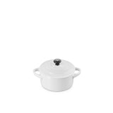 Le Creuset Stoneware Mini Round Casserole 9cm in White - Image 02