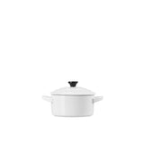 Le Creuset Stoneware Mini Round Casserole 9cm in White - Image 03