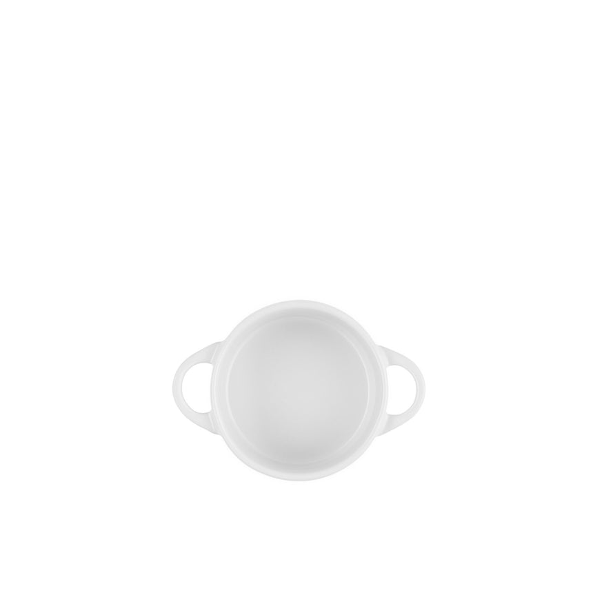 Le Creuset Stoneware Mini Round Casserole 9cm in White - Image 05