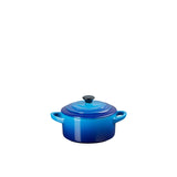 Le Creuset Stoneware Mini Round Casserole 9cm Azure in Blue - Image 01