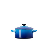 Le Creuset Stoneware Mini Round Casserole 9cm Azure in Blue - Image 03