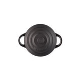 Le Creuset Stoneware Mini Round Casserole 9cm Satin in Black - Image 05