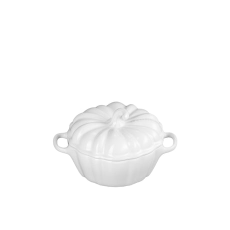 Le Creuset Stoneware Pumpkin Mini Cocotte 350mL White - Image 01