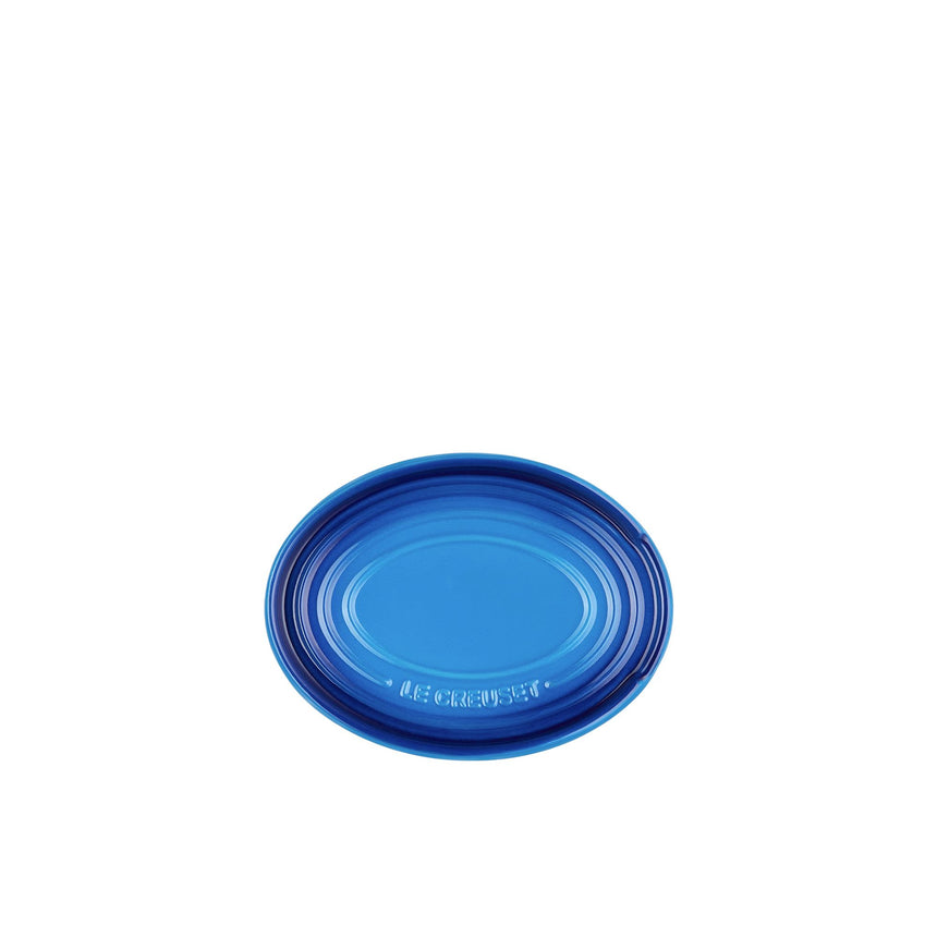 Le Creuset Stoneware Oval Spoon Rest Azure Blue - Image 03