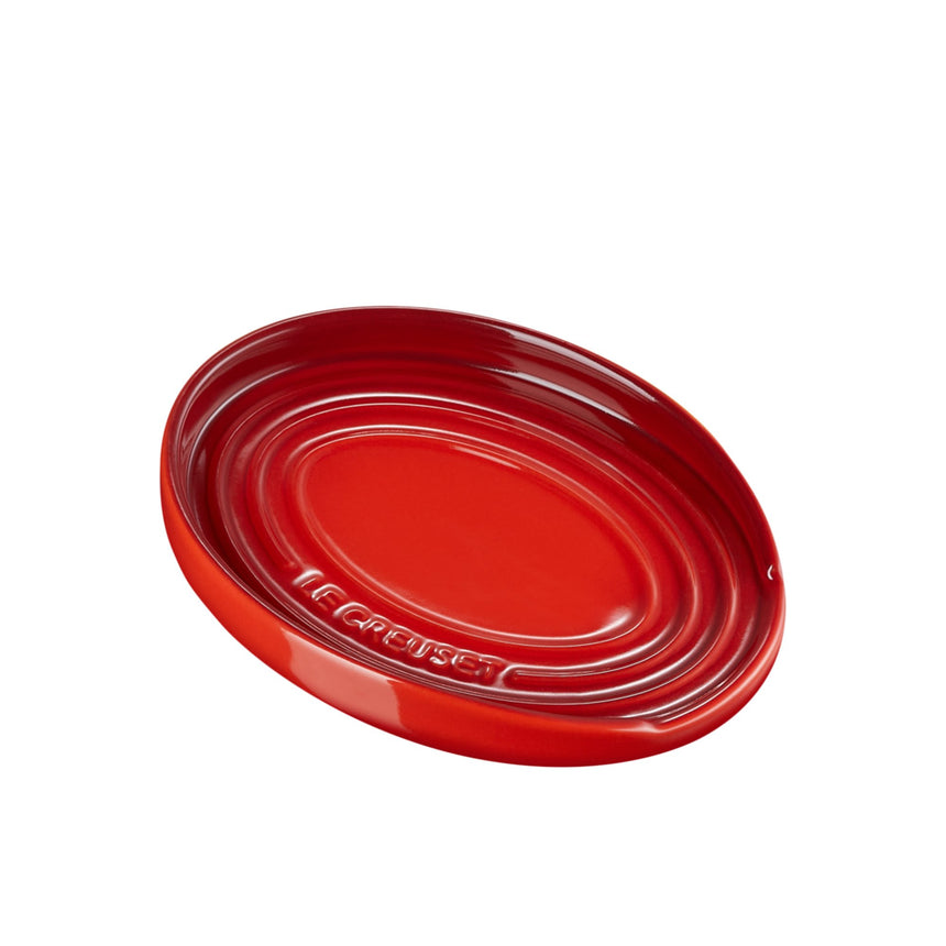 Le Creuset Stoneware Oval Spoon Rest Cerise - Image 04