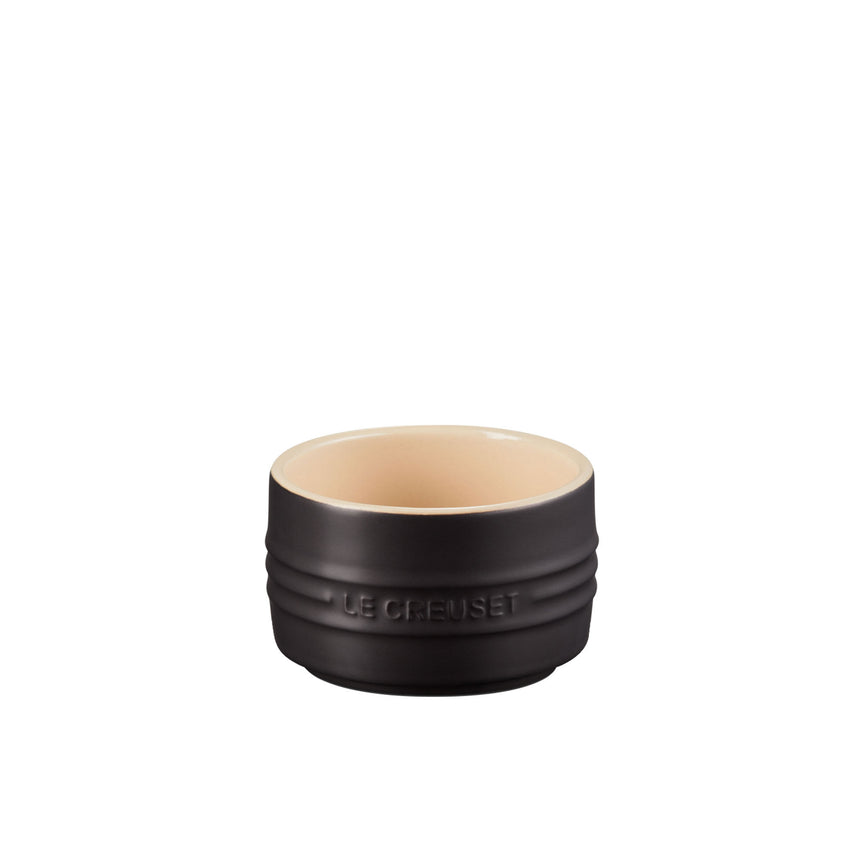 Le Creuset Stoneware Stackable Ramekin 9.3cm Satin in Black - Image 01