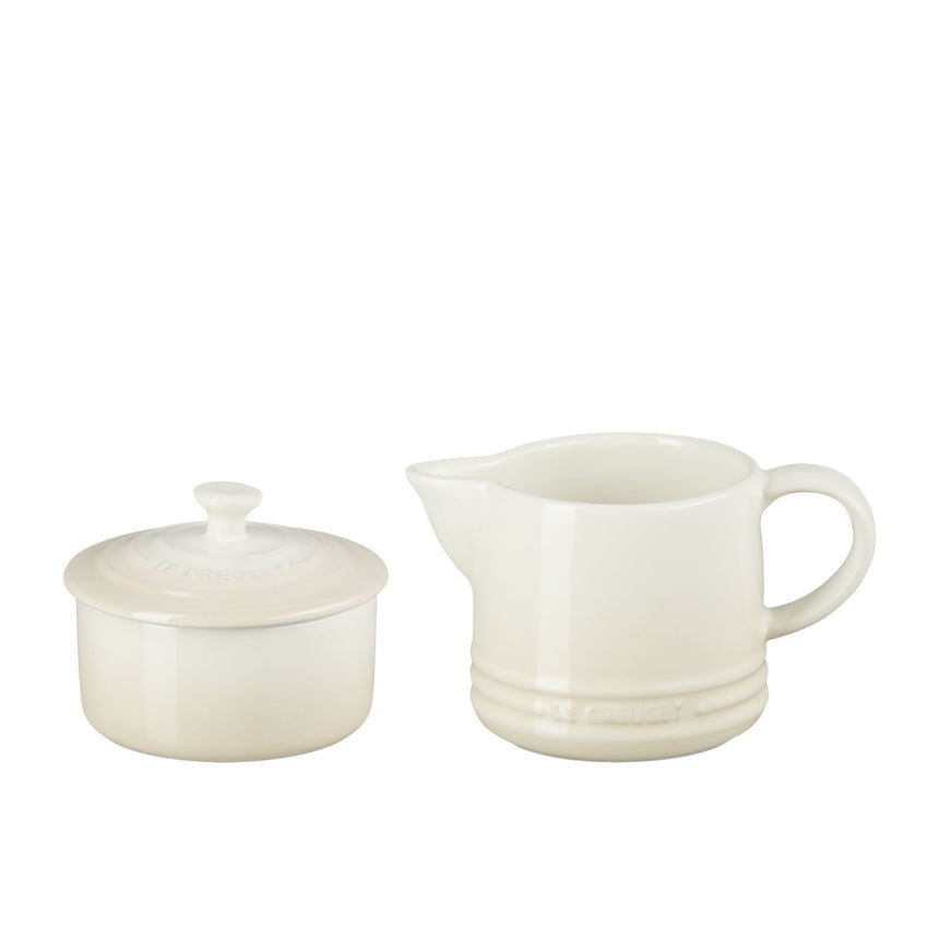 Le Creuset Stoneware Sugar and Creamer Set Meringue - Image 01