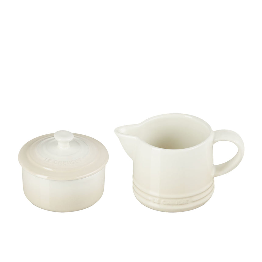 Le Creuset Stoneware Sugar and Creamer Set Meringue - Image 02