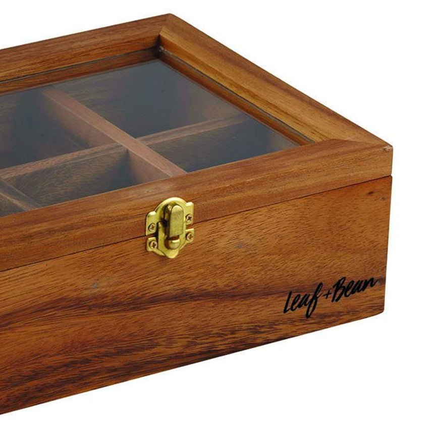 Leaf & Bean Acacia Wood Tea Box - Image 02