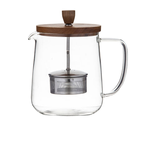 Leaf & Bean Naples Tea Pot with Acacia Lid & Infuser 1 Litre - Image 01