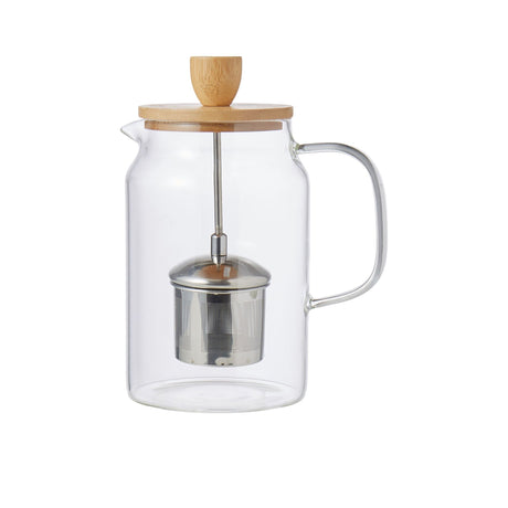 Leaf & Bean Naples Tea Pot with Bamboo Lid and Infuser 900ml - Image 01