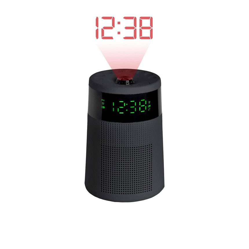 Lenoxx AM/FM Clock Radio with Projector Black - Image 02