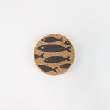 Liga Cork Coaster Set of 4 Fish Grey - Image 03