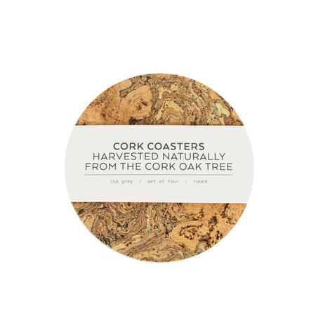 Liga Cork Coaster Set of 4 Natural - Image 01