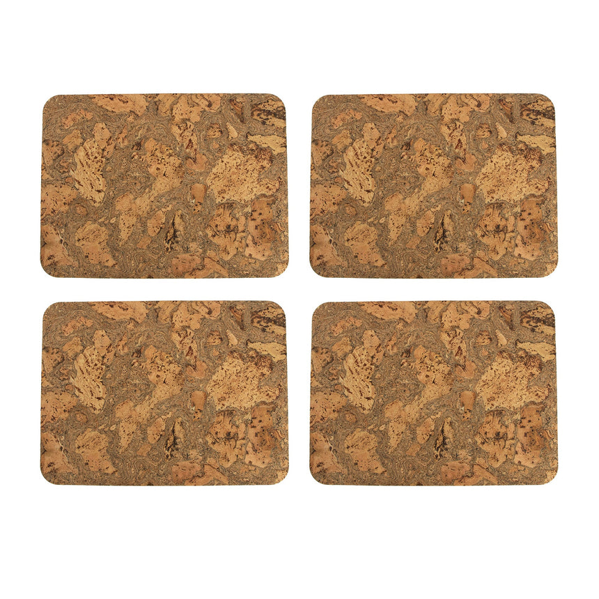 Liga Rectangular Cork Placemat Set of 4 Natural - Image 01