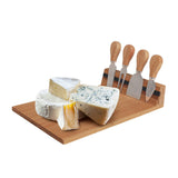 Living Today Bamboo Cheese Board and Knife Set - Image 01