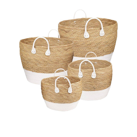 Living Today Cotton Rope Storage Basket Set 4pc - Image 01