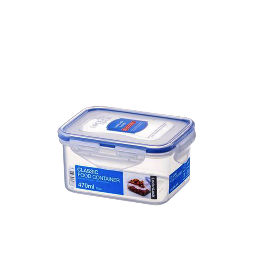 Lock & Lock Rectangular Short Food Container 470ml - Image 01