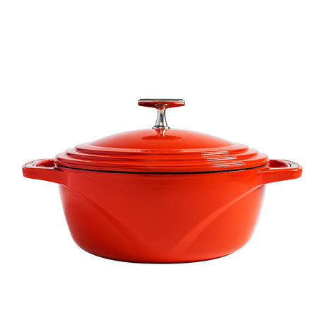 Lodge Enamel Cast Iron Cherry On Top Dutch Oven 31cm - 4.25L Red - Image 01