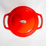 Lodge Enamel Cast Iron Cherry On Top Dutch Oven 37cm - 7L Red - Image 03