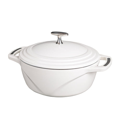 Lodge Enamel Cast Iron Cloud Nine Dutch Oven 31cm - 4.25L White - Image 01