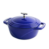 Lodge Enamel Cast Iron Smooth Sailing Dutch Oven 31cm - 4.25L Blue - Image 01