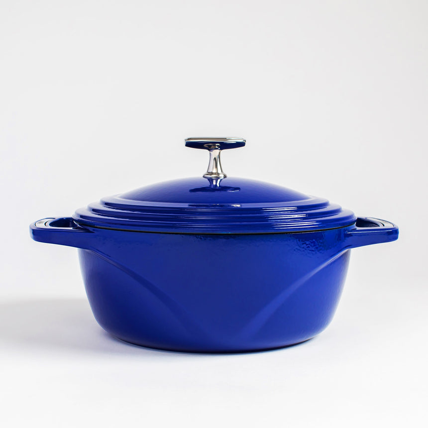 Lodge Enamel Cast Iron Smooth Sailing Dutch Oven 31cm - 4.25L Blue - Image 03