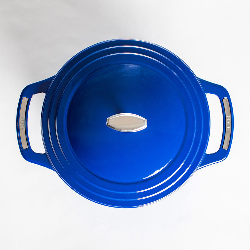 Lodge Enamel Cast Iron Smooth Sailing Dutch Oven 31cm - 4.25L Blue - Image 04