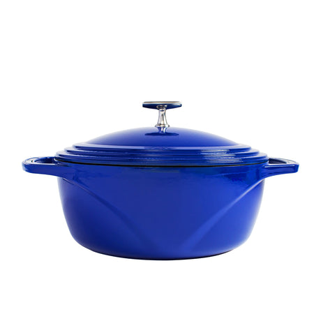 Lodge Enamel Cast Iron Smooth Sailing Dutch Oven 37cm - 7L Blue - Image 01