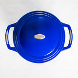 Lodge Enamel Cast Iron Smooth Sailing Dutch Oven 37cm - 7L Blue - Image 04