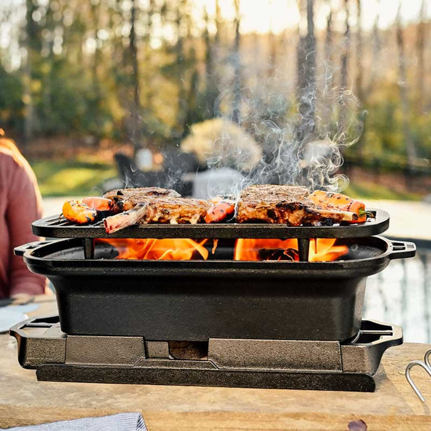 Lodge Outdoor Cast Iron Sportsman's Pro Grill - Image 02