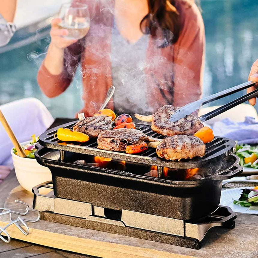 Lodge Outdoor Cast Iron Sportsman's Pro Grill - Image 03