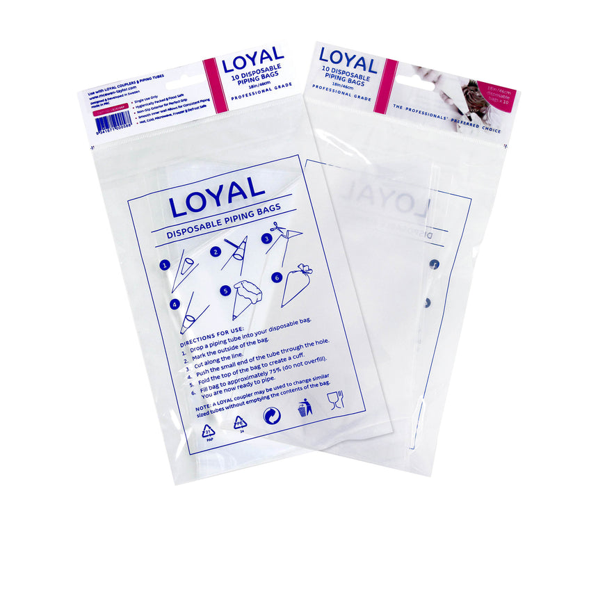 LOYAL Biodegradable Disposable Bags 46cm Clear Pack of 10 - Image 02