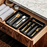 MadeSmart Mini 5 Compartment Cutlery Tray Carbon - Image 02