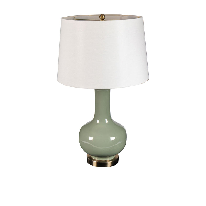 Maison Ceramic Urn Table Lamp Sage - Image 01