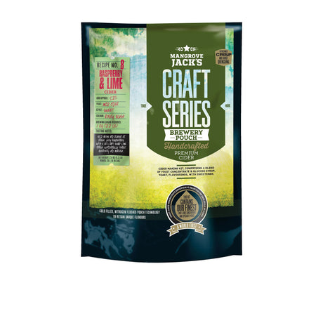 Mangrove Jack's Craft Series Brewery Pouch Raspberry and Lime Cider - Image 01