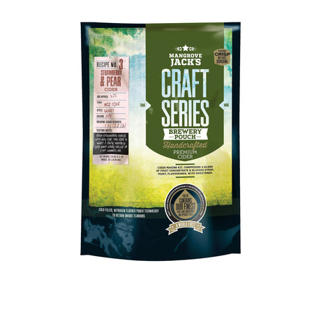 Mangrove Jack's Craft Series Brewery Pouch Strawberry and Pear Cider - Image 01