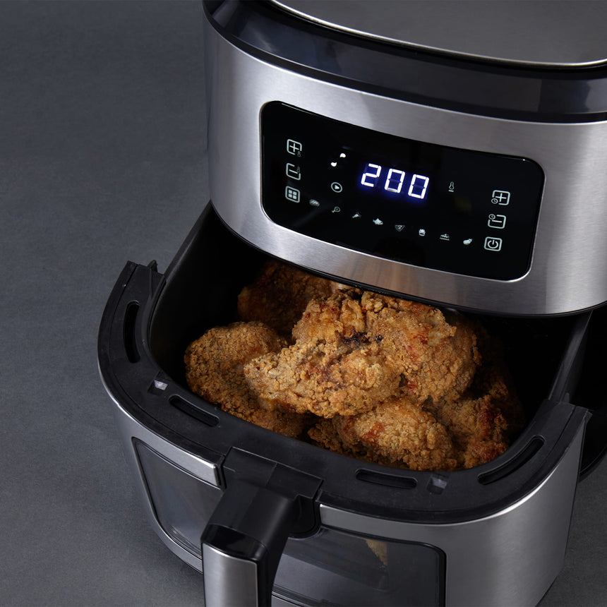 MasterPro Digital Air Fryer 6.5 Litre Stainless Steel - Image 02