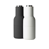 Audo Copenhagen Salt & Pepper Bottle Grinder Set Ash and Carbon Steel Lid - Image 01