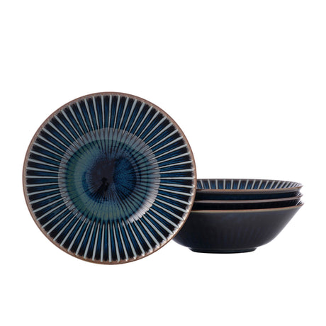 Minoru Touki Sendan Cereal Bowl Set of 4 Midnight in Blue - Image 01