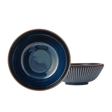 Minoru Touki Sendan Noodle Bowl Set of 2 Midnight in Blue - Image 01