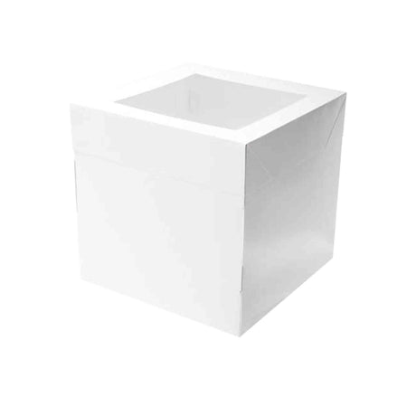 Mondo Square Tall Cake Box 25x25cm in White - Image 01