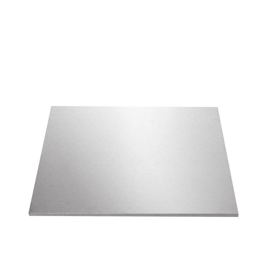 Mondo Cake Board Square Silver Foil 12in/30cm - Image 01