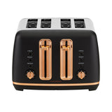 Morphy Richards Ascend Rose Gold 4 Slice Toaster Matte in Black - Image 01