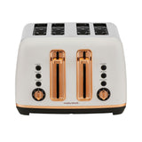 Morphy Richards Ascend Rose Gold 4 Slice Toaster Matte in White - Image 01