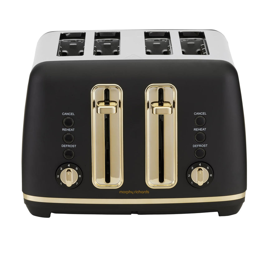 Morphy Richards Ascend Soft Gold 4 Slice Toaster Satin in Black - Image 01